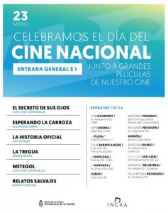 El INCAA celebra el Día del Cine Nacional con proyecciones en todo el país 2