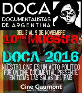 Mañana arranca la 10ª Muestra DOCA 2016 2